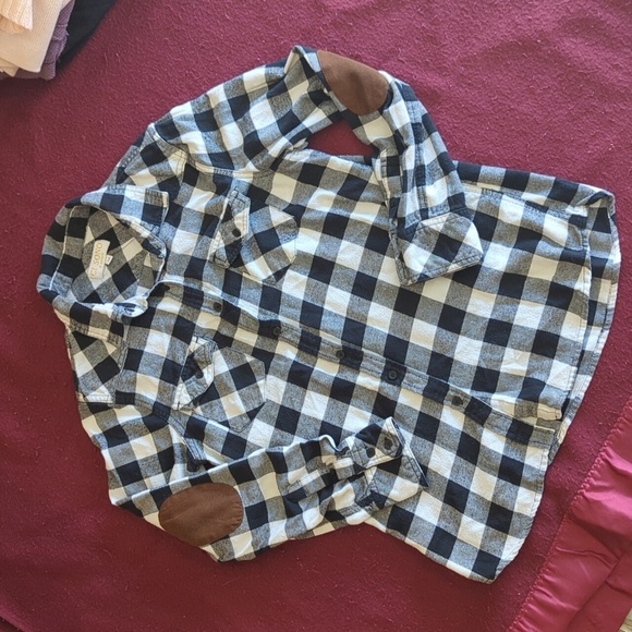 CI Sono Black & White Checkered Button Long Sleeve Shirt M - Picture 2 of 7